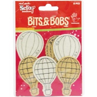Mont Marte Scrapbooking Bits & Bobs - Hot Air Balloon 6pce For Scrapbook Craft For Scrapbook Craft