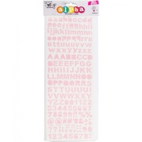 Mont Marte Scrapbooking Alpha - Numeric Gl Stickers Carn Pink 172pce For Scrapbook Craft