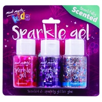 Mont Marte Kids Scented Sparkly Gel, Glitter Glue 3pce 37ml