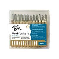Mont Marte Wood Carving Tool Set 12pc Hobby Craft DIY