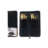 Mont Marte Studio Brush Set in Easel Wallet 15pce