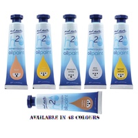 Mont Marte Water Mixable Oil Paint 37ml Tube, Water Soluble