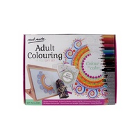 Mont Marte Adult Colouring Set 54pce Including Drawing Board / Desk Easel