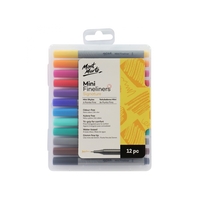 Mont Marte Mini Fine Liner 12pce Set, Tri Grip, Odour Free