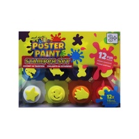 New Kids Poster Paint Stamper Set 12pce x 18ml for Craft, Card Making
