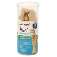 Mont Marte Art Manikin/Mannequin Hand Wooden 25cm Left Model, Adjustable Joints