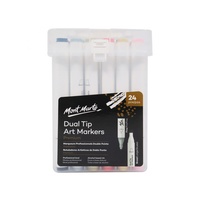 Mont Marte Premium Dual Tip Art Markers 24pce Like Copic Markers
