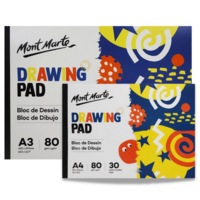 1pce Mont Marte Drawing Pad A3 or A4 30 Sheets Kids Art and Craft