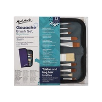 Mont Marte MM Brush Set in Wallet 11pc - Gouache