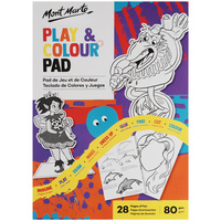 1pce Mont Marte MM Play and Colour Pad A4 Kids Art and Craft