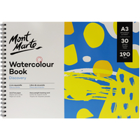 Mont Marte Watercolour Art Book 190gsm A3 Paper 30 Sheets
