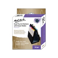 Mont Marte Premium Dual Tip Art Markers Easel Wallet 13pc