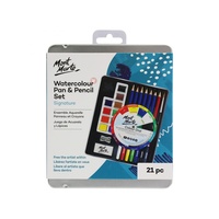 Mont Marte Signature Watercolour Pan & Pencil Set 21pc