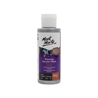Mont Marte Pouring Paint Acrylic 120ml - Silver for Fluid Art