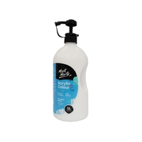 Mont Marte Acrylic Paint 1 Litre Pump Bottle - Titanium White