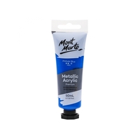 Mont Marte Metallic Acrylic Paint Tube 50ml - Phthalo Blue Shimmer
