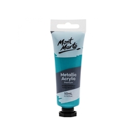 Mont Marte Metallic Acrylic Paint Tube 50ml - Phthalo Green Shimmer