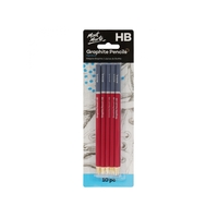 Mont Marte Graphite Lead Pencils HB 10pce, Writing Sketching Drawing