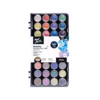 Mont Marte Metallic Watercolour Cake Set 37pce, Artist Paint