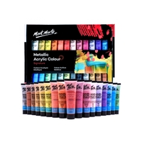 24pce Mont Marte Metallic Acrylic Paint Gift/Artist Set 36ml Tubes