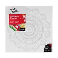 Mont Marte Colouring Canvas 30x30cm Mandala Design A Draw, Colour or Paint