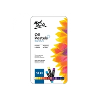 Mont Marte Oil Pastels 48pce in Tin Box, Vibrant Colour Blending, Artist Gift