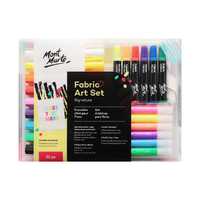 Mont Marte Fabric Marker Art Set 22pce Decorate Shirts, Bags & Shoes