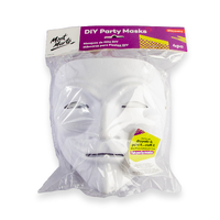 Mont Marte Mime DIY Party Face Masks 4pce Painting Paper Mache Kids