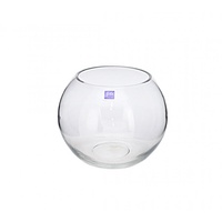 1pce Round Glass Fish Bowl, Display Fighter Fish and Plant 25cm