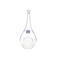 23cm Tear Drop Hanging Glass Tealight Candle Holder Beautiful Home Decor