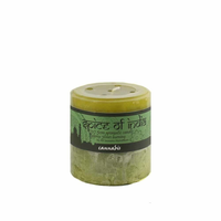 Spice of India 7x7.5cm Pillar Candle - Cannabis