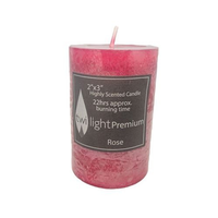 Twilight Premium 2"x3" Pillar Candle - Rose