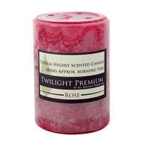 1pce 48 Hour Twilight Scented Candle 7x10cm, Rose, Premium Range