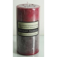 72 Hour Twilight Scented Candle 7x14cm, Pomegranate, Premium Range Red