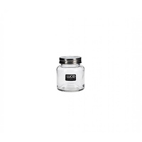 8cm Glass Spice Jar with Metal Lid, Kitchen Decor or Candle Making 150ml