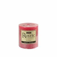 7x7.5cm EcoWick Pillar Candle - Red Rose