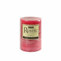 7x10cm EcoWick Pillar Candle - Red Rose