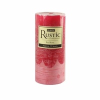 7x15cm EcoWick Pillar Candle - Red Rose