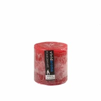 7x7.5cm Vivid Aroma Scented Pillar Candle - Pomegranate