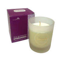 Wick2Ware Soy Jar Glass Candle in Gift Box Tea Blossom Hydrangea Scent