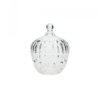 BULK 48pce Glass Jar, Etched Holes Design Candy Jar (10.5x14.5cm) 