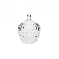 BULK 48pce Glass Jar, Etched Holes Design Candy Jar (10.5x14.5cm)