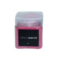 1pce Red 300g Deco Sand Coloured Tub with Screw Lid Display Craft Bottle