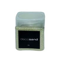 1pce Green 300g Deco Sand Coloured Tub with Screw Lid Display Craft