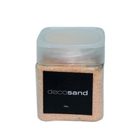 1pce Orange 300g Deco Sand Coloured Tub with Screw Lid Display Craft