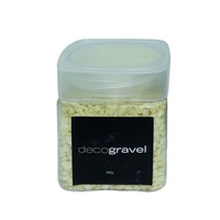1pce Yellow 300g Deco Gravel Coloured Rocks Tub with Screw Lid Display Craft