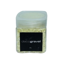 Yellow 900g Deco Gravel Coloured Rocks 3 x 300g Tubs with Screw Lid