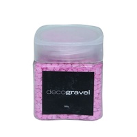 1pce Pink 300g Deco Gravel Coloured Rocks Tub with Screw Lid Display Craft