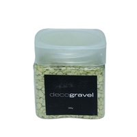 1pce Green 300g Deco Gravel Coloured Rocks Tub with Screw Lid Display Craft