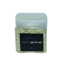 Green 900g Deco Gravel Coloured Rocks 3 x 300g Tubs with Screw Lid